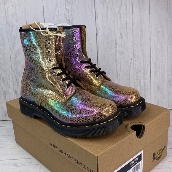 NEW Dr. Martens 1460 Boots in Sand Multicolor Womens Size 6 with Box - Picture 1 of 8